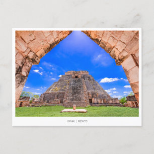 Uxmal mayan Mexico, Holiday Briefkaart