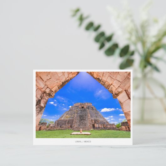 Uxmal mayan Mexico, Vakantie Briefkaart (Staand voorkant)