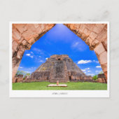 Uxmal mayan Mexico, Vakantie Briefkaart (Voorkant)