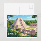 Uxmal Mérida Mexico Briefkaart (Voorkant / Achterkant)