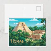 Uxmal Muna Mexico Briefkaart (Voorkant / Achterkant)