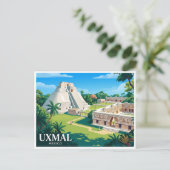 Uxmal Muna Mexico Briefkaart (Staand voorkant)