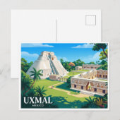 Uxmal Muna Mexico Briefkaart (Voorkant / Achterkant)