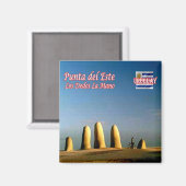 UY004 URUGUAY, Punta del Este Fingers Hand, Fridge Magneet (Voorkant / Achterkant)