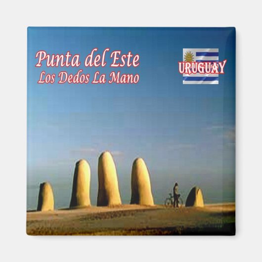UY004 URUGUAY, Punta del Este Fingers Hand, Fridge Magneet (Voorkant)