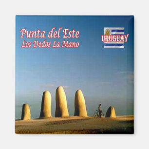 UY - Uruguay Punta del Este Fingers Hand Monument Magneet