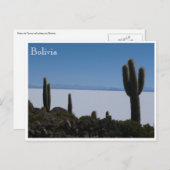 uyuni cacti - bolivia briefkaart (Voorkant / Achterkant)
