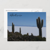 uyuni cacti - bolivia briefkaart (Voorkant / Achterkant)
