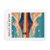 Uyuni Salt Flat Bolivia Motorcycle Travel Art Magneet (Horizontaal)