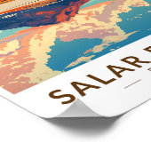 Uyuni Salt Flat Bolivia Motorcycle Travel Art Poster (Hoek)