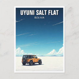 Uyuni Salt Flat Salar De Uyuni Briefkaart