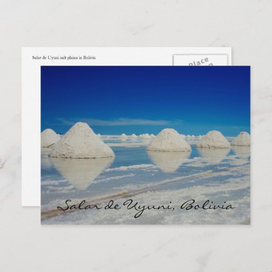 uyuni zout gewone pyramiden briefkaart (Voorkant / Achterkant)
