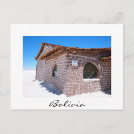 Uyuni zouthotel, Bolivia wit briefkaart