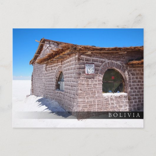 Uyuni-zouthotel in Bolivia Briefkaart (Voorkant)
