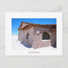 Uyuni zouthotel, wit briefkaart