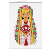 Uzbek Matryoshka Kaart (Voorkant)