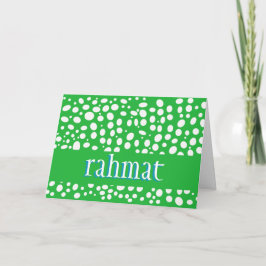 Uzbek Rahmat Hartelijk dank Bedankkaart