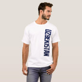 UZBEKISTAN_vert_blauw T-shirt (Voorkant volledig)