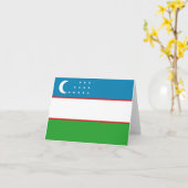 Uzbekistan Vlag Notitiekaart (Gele Bloem)
