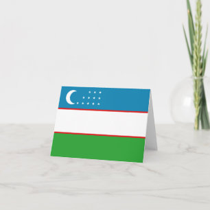 Uzbekistan Vlag Notitiekaart