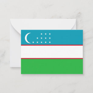 Uzbekistan vlag notitiekaartje