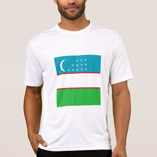 Uzbekistan vlag t-shirt (Voorkant)