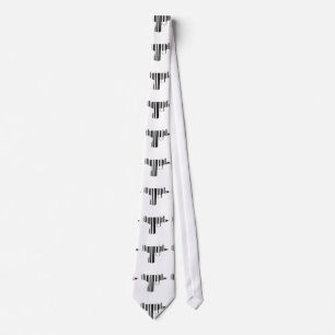 UZI BAR CODE Pistool Barcode Patroon Ontwerp Stropdas