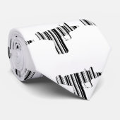 UZI BAR CODE Pistool Barcode Patroon Ontwerp Stropdas (Opgerold)