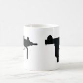 Uzi-pistool wapenpictogram koffiemok (Center)