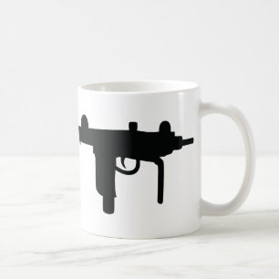 Uzi-pistool wapenpictogram koffiemok