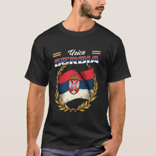 Uzice Servië Souvenir Srbija Vlag T-shirt