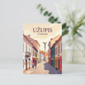 Užupis district Litouwen Briefkaart (Staand voorkant)