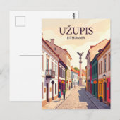 Užupis district Litouwen Briefkaart (Voorkant / Achterkant)
