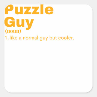 Uzzle Guy - Puzzle Vierkante Sticker