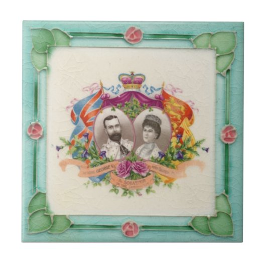 V0003 Victoriaans Antiek Reproduction Ceramic Tile Tegeltje (Voorkant)