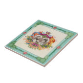 V0003 Victoriaans Antiek Reproduction Ceramic Tile Tegeltje (Zijkant)