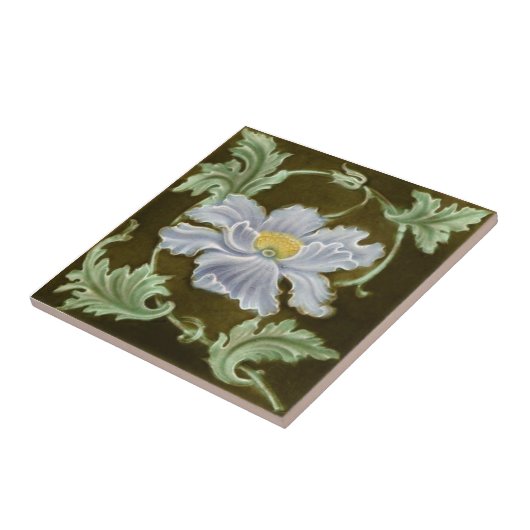 V0004 Victoriaans Antiek Reproduction Ceramic Tile Tegeltje (Zijkant)