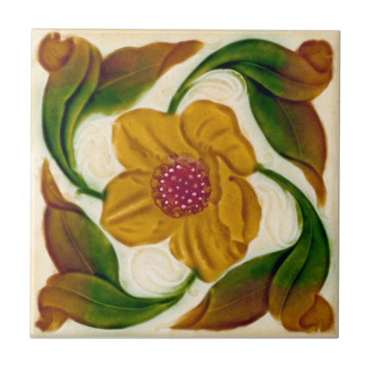 V0013 Victoriaans Antiek Reproduction Ceramic Tile Tegeltje (Voorkant)