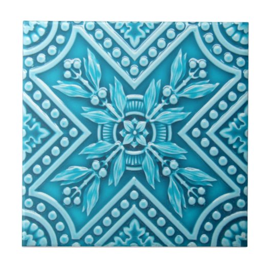 V0018 Victoriaans Antiek Reproduction Ceramic Tile Tegeltje (Voorkant)