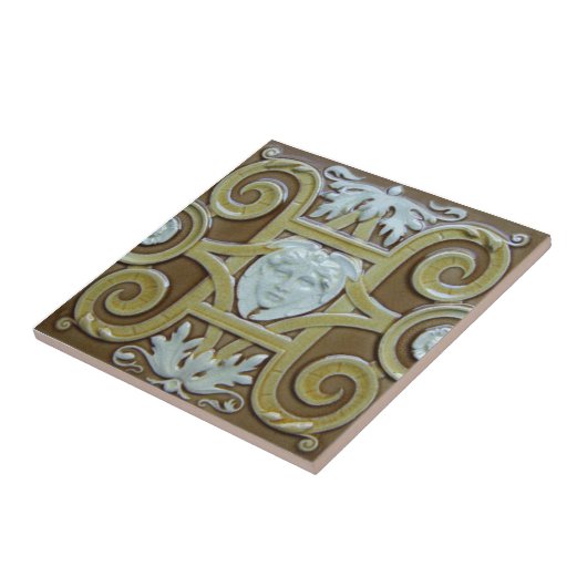V0019 Victoriaans Antiek Reproduction Ceramic Tile Tegeltje (Zijkant)