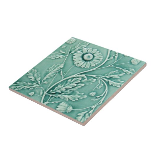 V0021 Victoriaans Antiek Reproduction Ceramic Tile Tegeltje (Zijkant)