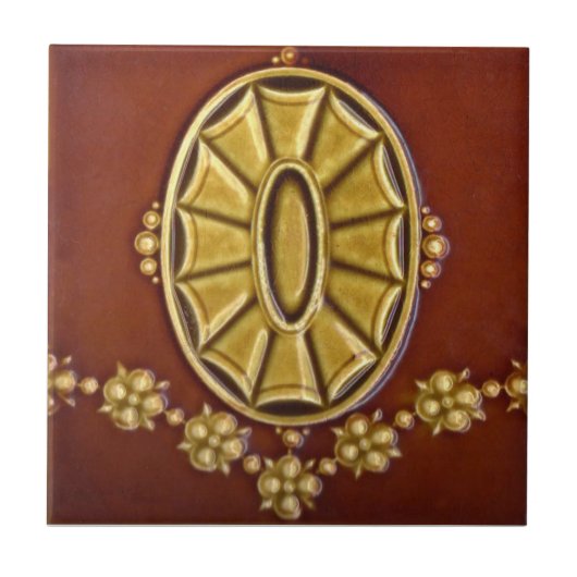 V0036 Victoriaans Antiek Reproduction Ceramic Tile Tegeltje (Voorkant)