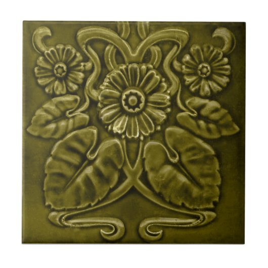 V0050 Victoriaans Antiek Reproduction Ceramic Tile Tegeltje (Voorkant)