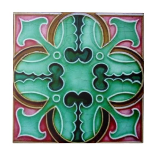 V0057 Victoriaans Antiek Reproduction Ceramic Tile Tegeltje (Voorkant)