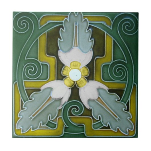 V0068 Victoriaans Antiek Reproduction Ceramic Tile Tegeltje (Voorkant)