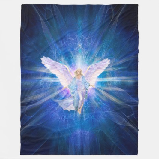 V009-Angel 5 Blue Fleece Deken (Voorkant)