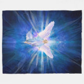 V009-Angel 5 Blue Fleece Deken (Voorkant (Horizontaal))