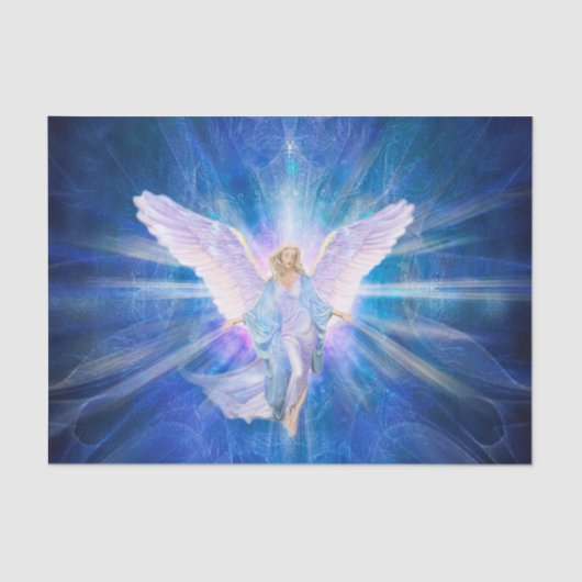 V009-Angel 5 Blue Tissuepapier (Voorkant)