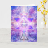 V054 "Merkaba Meditator" Kaart (Gele Bloem)