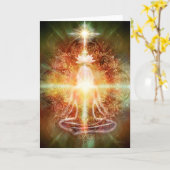 V059 Lotus Meditator Kaart (Gele Bloem)